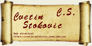 Cvetin Stoković vizit kartica